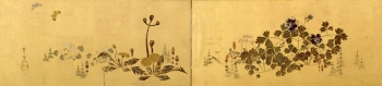鈴木其一《春秋草木図屏風》右隻 江戸時代後期 細見美術館蔵