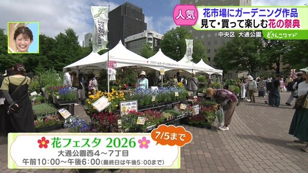 大通公園で開催中！見て・買って楽しむ花の祭典